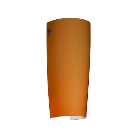 Besa Lighting Tomas Wall Sconce, Amber Matte, Bronze Cap Finish, 1x8W LED 704180-LED-BR